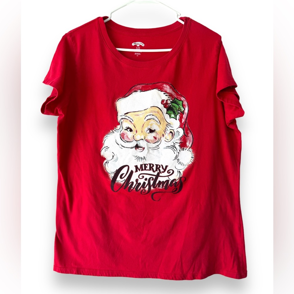 HOLIDAY TIME Santa Character Women Merry Christmas Women TShirt Short Sleeve zXL